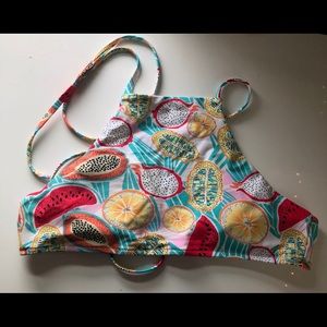 fruit pattern cupshe bikini top
